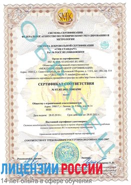 Образец сертификата соответствия Добрянка Сертификат OHSAS 18001